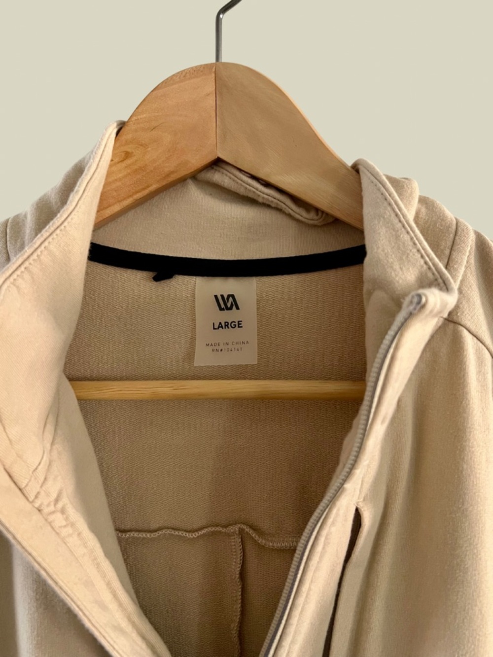 VRST Men's Lightweight Zip-Front Jacket in Tan - Picture 3 of 5